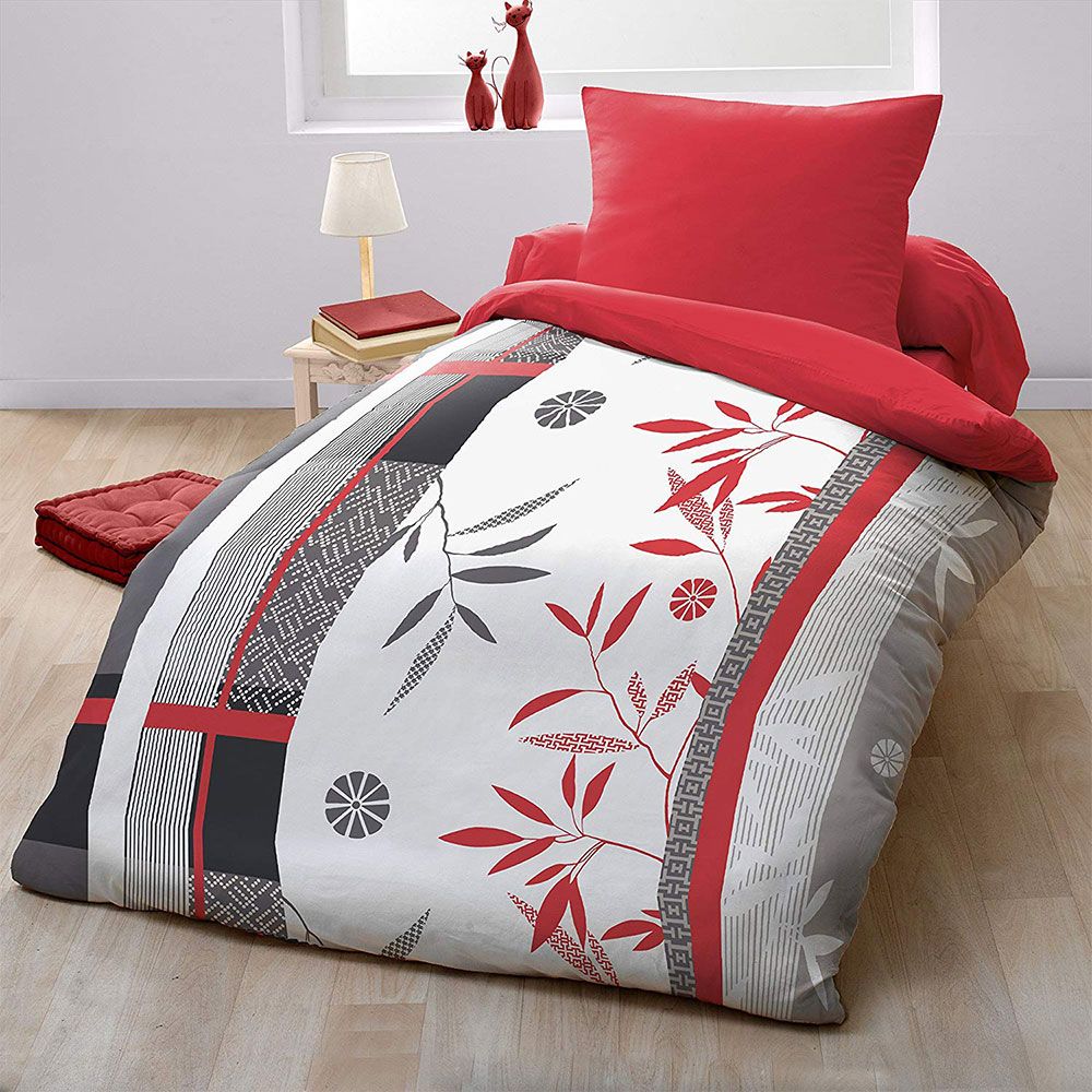 Parure De Lit 3 Pièces Imprimé Panda Forêt De Bambou - Microfibre 3D - Tailles Double (200x200cm) - Housse De Couette + Taies