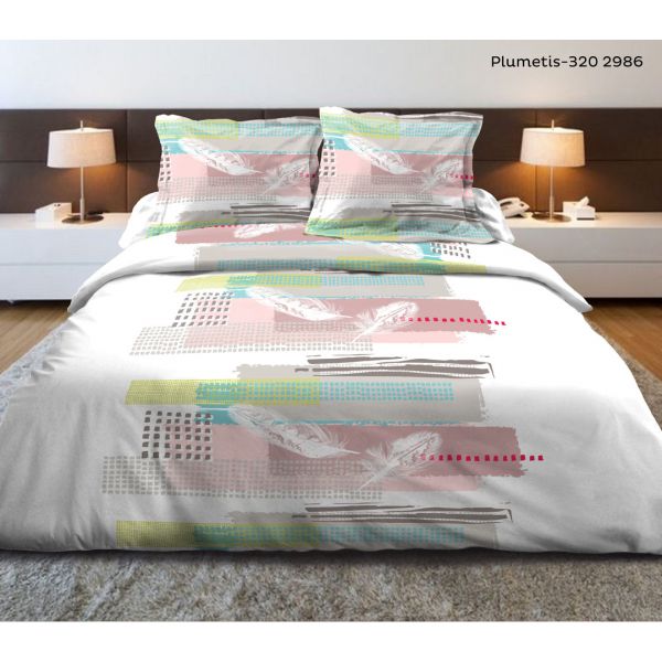 Parure de couette coton Plumetis 220x240 cm