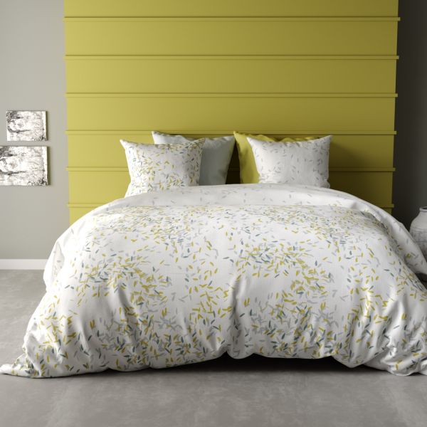 Parure housse de couette réversible 100% coton 57 fils Air