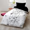 Parure de couette microfibre 140x200 cm Black & White