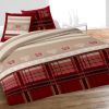 Parure de couette 100% Coton 52 fils 220x240 cm Winter Rouge