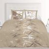 Parure de couette 100% Coton 52 fils 220x240 cm Feng Shui Taupe