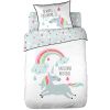 Parure de couette 100% Coton 57 fils 140x200 cm Unicorn