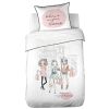 Parure de couette 100% Coton 57 fils 140x200 cm Best Friends