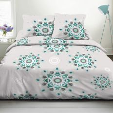 Housse De Couette 140x200 Cm 100% Coton Paon – Douceur Naturelle Et Confort Pour Lit 1 Personne