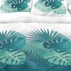 Housse de couette Coton Tropical Turquoise et taie d'oreiller