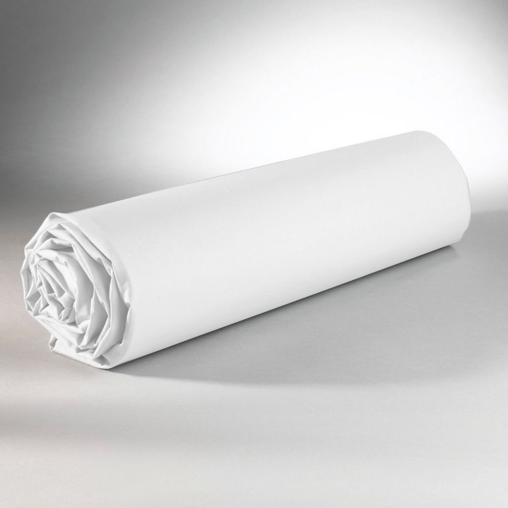 Drap housse 100% Coton 57 fils Blanc : Taille - 160 x 200 cm. Drap housse 100% Coton 57 fils Blanc. Drap housse 1 ou 2 personnes Coton Blanc ...