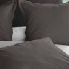 Taie d'oreiller 100% Percale de Coton Chocolat