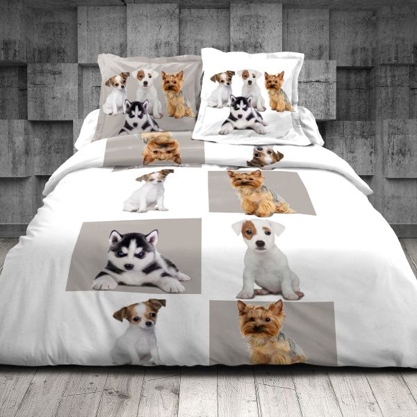 Parure de couette 240x260 100% Coton 57 fils Doggys