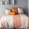 Parure de drap 100% Coton 57 fils Ethnora Mandarine 240x300