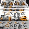 Parure de drap Polycoton London City Orange 240x300