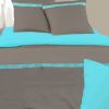 Housse de couette 100% Coton 57 fils Hacienda Aqua 220x240