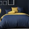 Parure de couette 220x240 100% Coton 57 fils Bleu/Jaune