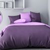 Parure de couette 220x240 100% Coton 57 fils Prune/Mauve