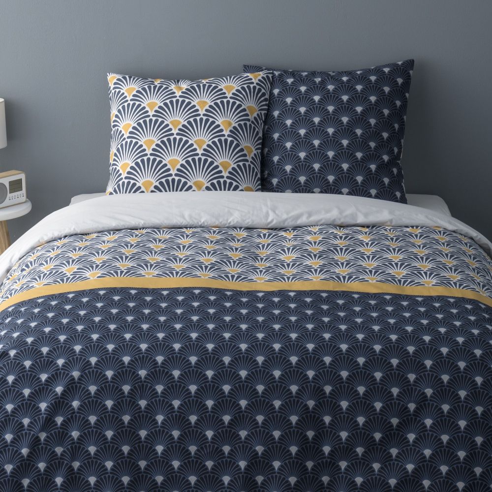 Parure de couette 220x240 100% Percale de Coton 75 fils ...