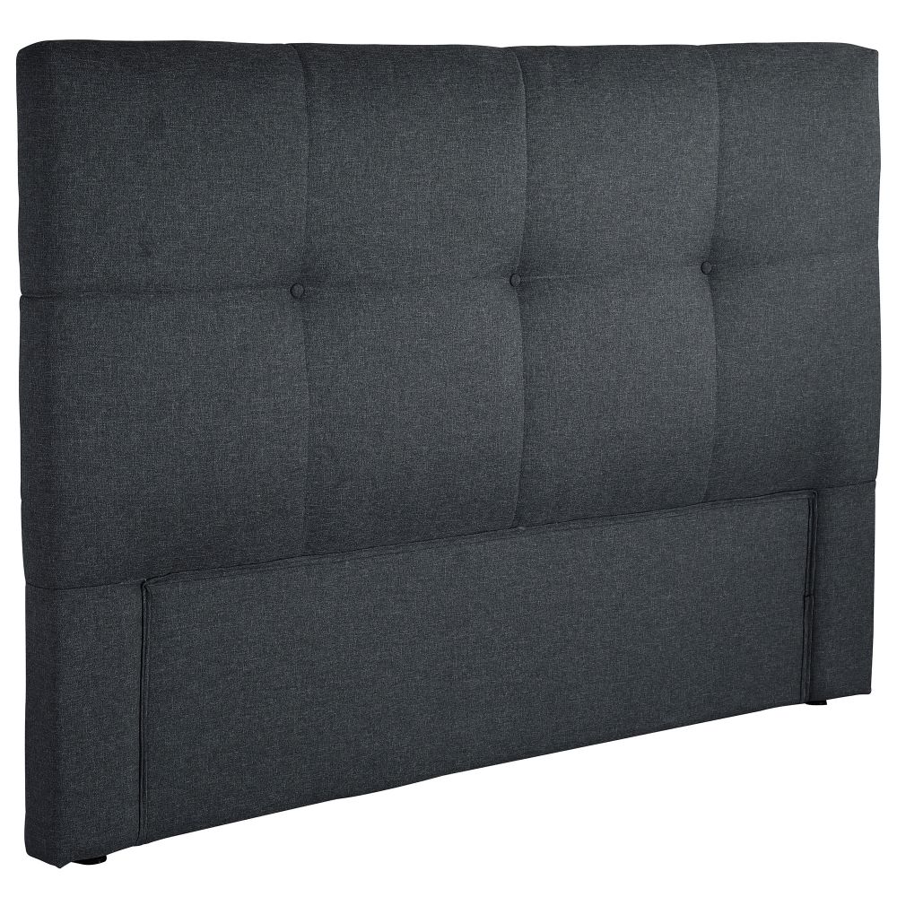Goliraya Tête de Lit pour Adulte Tête de Lit Tapissé en Tissu Gris foncé 140x200 cm