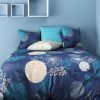 Housse de couette 100% Coton Japan Bleu et taie d'oreiller