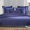 Housse de couette Percale de Coton Vagues Bleues et taie d'oreiller