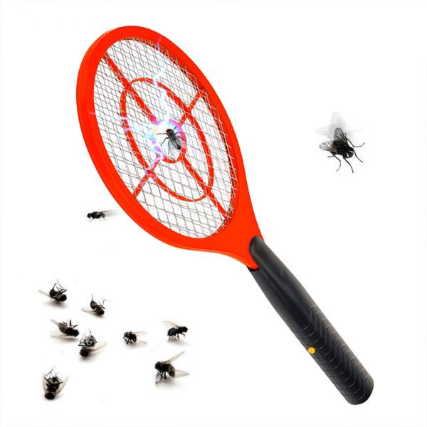 Raquette électrique anti-moustiques et anti-mouches