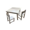 Ensemble table et deux chaises en bois Made in France