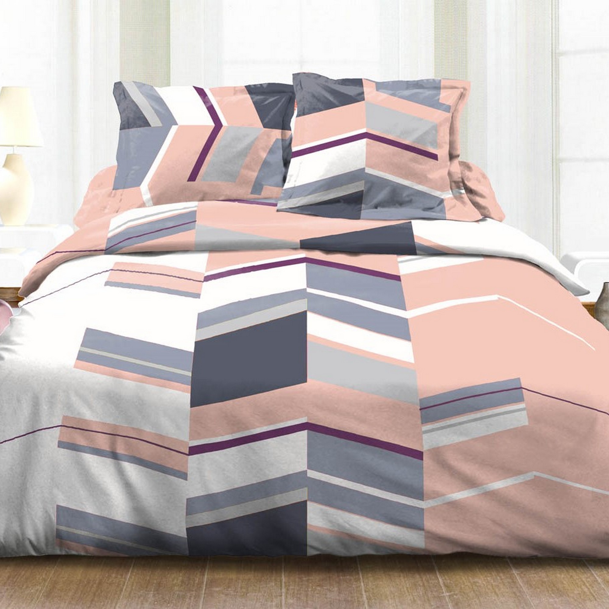 240 x 260 cm Parure de Couette 100/% Coton 57 Fils Poppy
