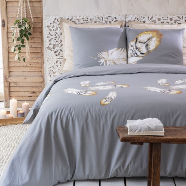 Parure de couette 100% Percale de Coton 70 fils Tamara