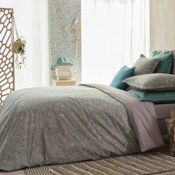 Parure de couette 100% Percale de Coton 70 fils Vegetal