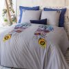 Parure de couette 100% Percale de Coton 70 fils Monica