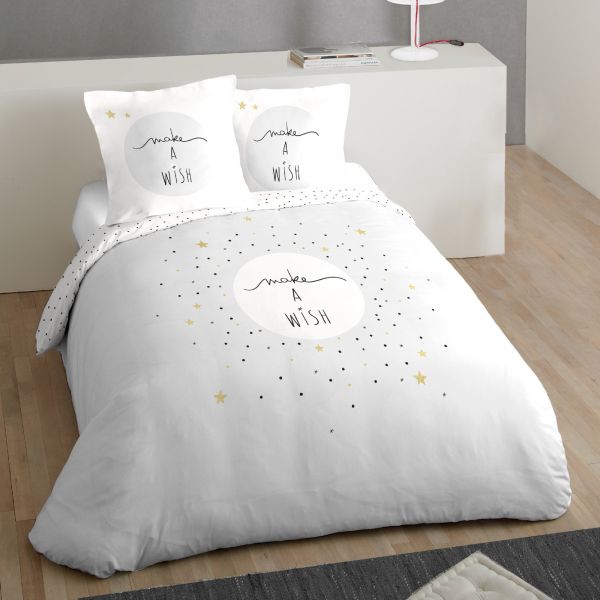 Parure de couette 100% Coton 57 fils Make A Wish