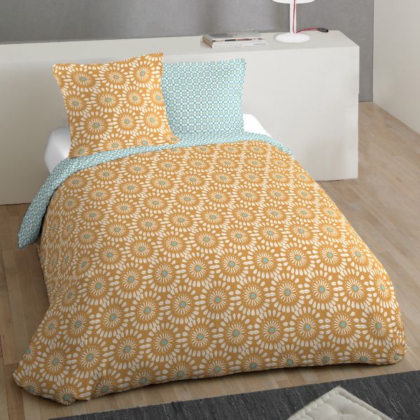 Parure de couette 100% Coton 57 fils Soleil