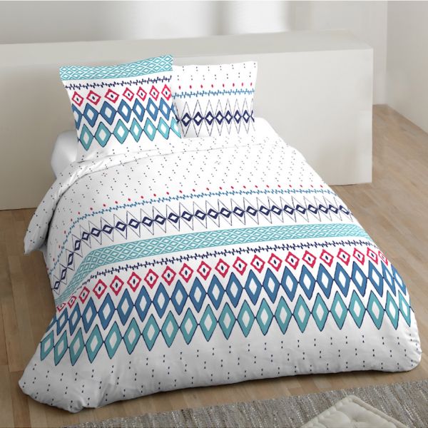 Parure de couette 100% Coton 57 fils Pointillé
