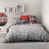 Parure de couette 100% Flanelle de Coton Gris