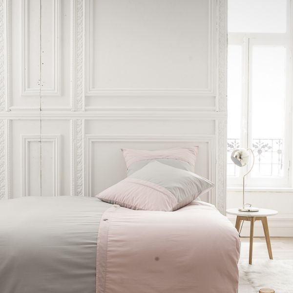 Parure de couette Today 100% Percale de Coton Zinc/Pdl