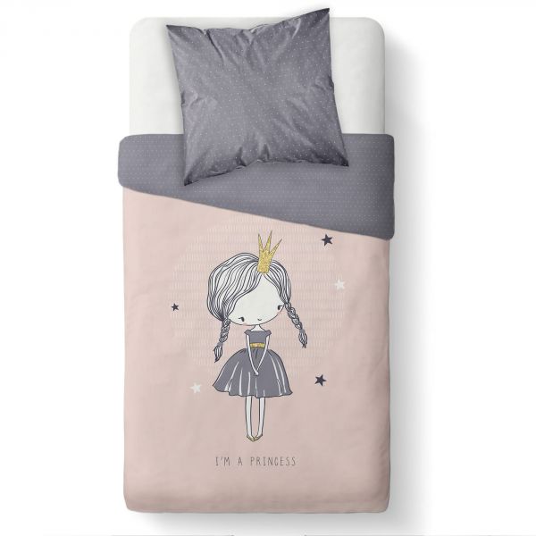 Parure de couette enfant coton 57 fils Princess TODAY 140x200 cm