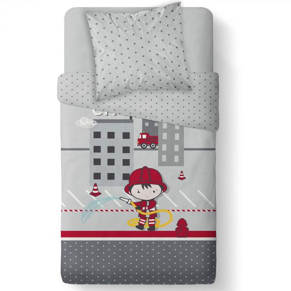 Parure de couette enfant coton 57 fils Pimpom TODAY 140x200 cm