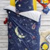 Parure de couette 140x200 cm 100% Coton 57 fils Galaxi