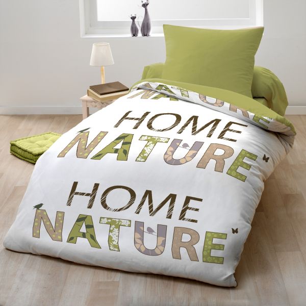 Parure de couette 140x200 cm 100% Microfibre Home Nature