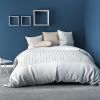 Parure de couette 220x240 cm 100% Coton 57 fils Nat Gris