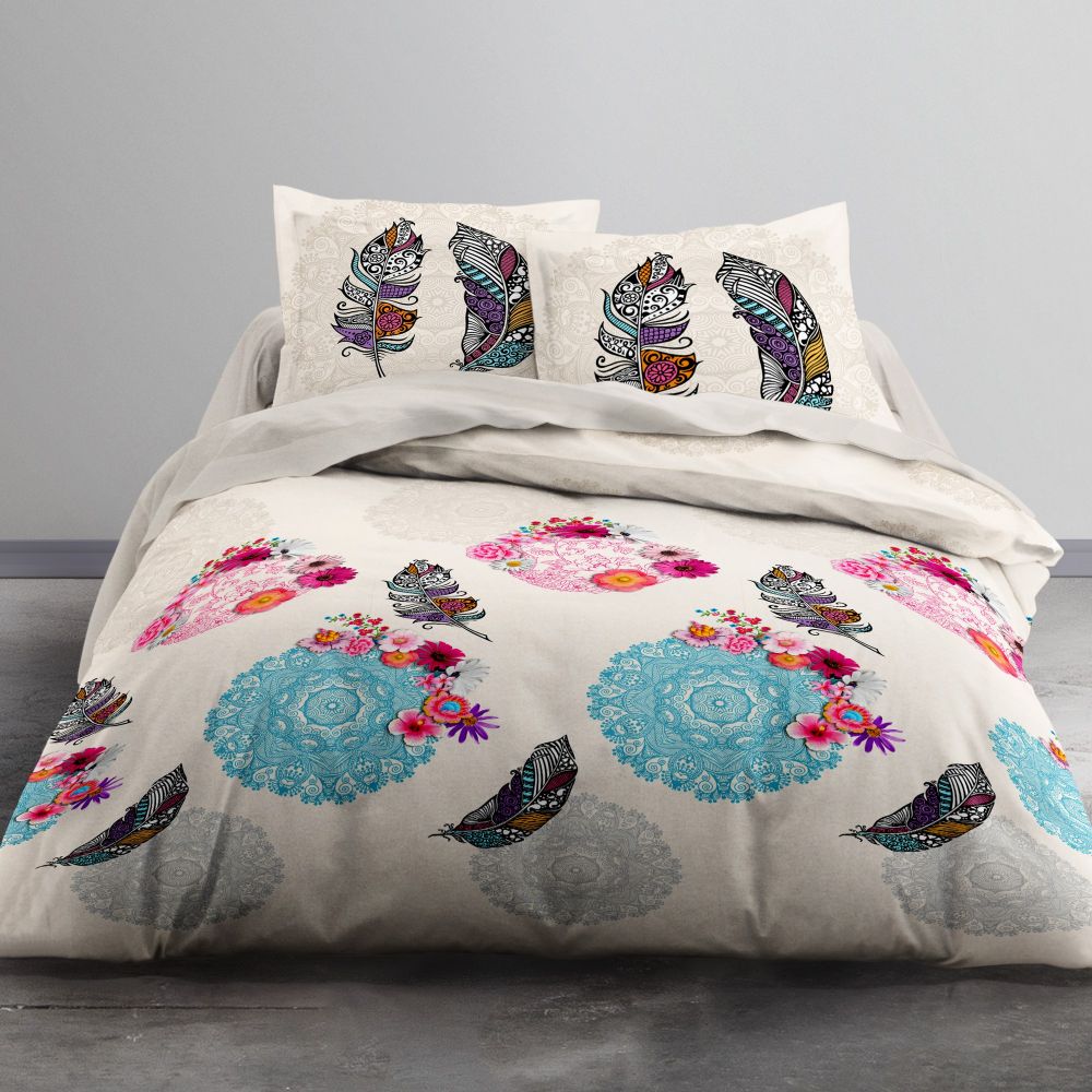 Parure de couette 200x200 cm 100% Coton 51 fils TODAY Yoni ...