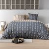 Parure de couette Reversible 100% Percale de Coton 71 fils Paon A