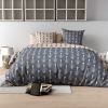 Parure de couette Reversible 100% Percale de Coton 71 fils Paon B