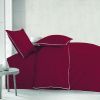 Parure de couette 220x240 cm 100% Coton 57 fils Bordeaux