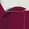 Parure de couette 220x240 cm 100% Coton 57 fils Bordeaux