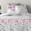 Parure de couette 220x240 cm 100% Coton 57 fils Rose 1