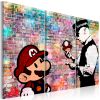 Tableau Rainbow Brick Banksy