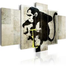 Tableau Monkey TNT Detonator Banksy