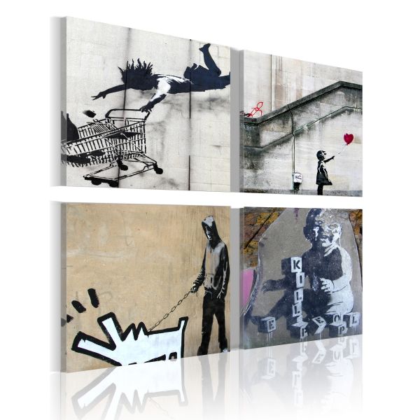 Tableau Banksy - quatre idées créatives