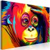Tableau Colourful Orangutan 1 Pièce Wide