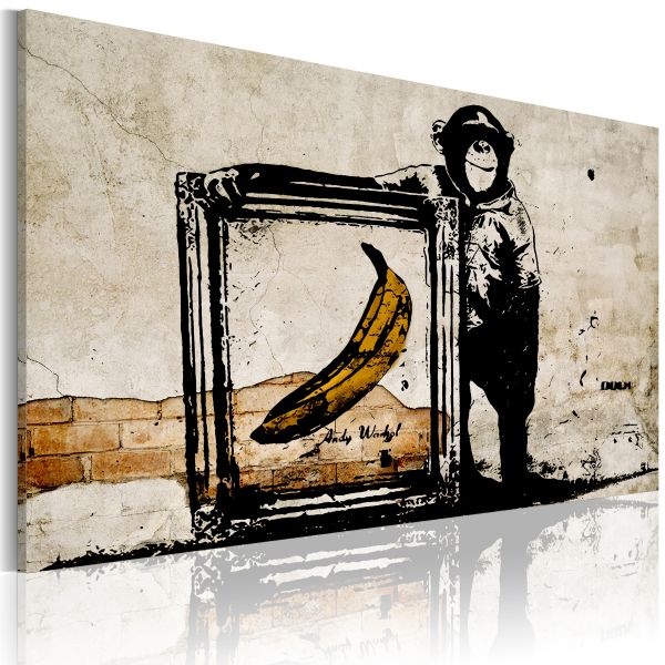 Tableau Inspired by Banksy - sepia