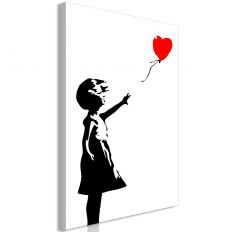 Tableau Little Girl with a Balloon 1 Pièce Vertical